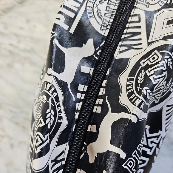 Victoria's Secret PINK Black &White PINK LOGO Cosmetic Case - Picture 3 of 10